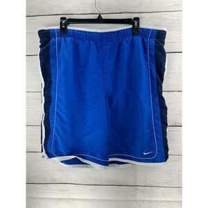 Nike Athletic Shorts Lg Royal Blue Side Stripe Workout Running Basketball Shorts